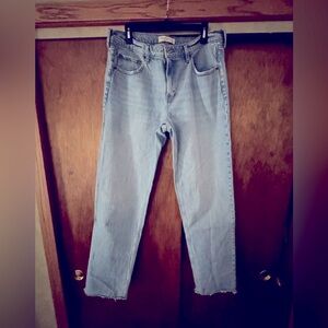 Abercrombie & Fitch Sky Blue Straight Leg Jeans xtra long!